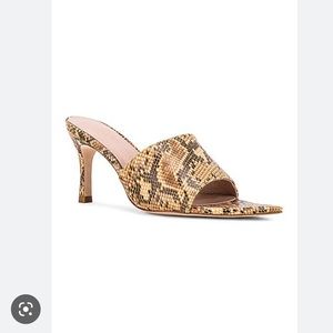 Raye Evan Snakeskin Mule Heel in Natural